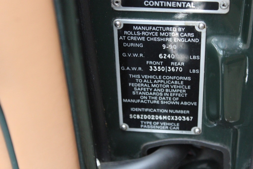 Used-1991-BENTLEY-CONTINENTAL-III-CONVERTIBLE