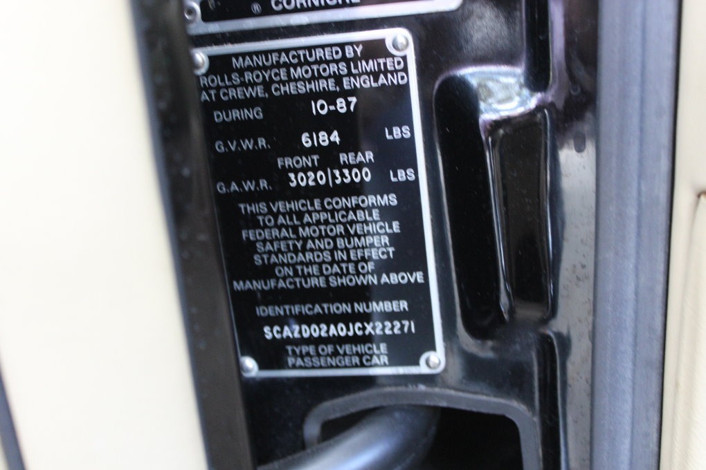 Used 1988 Rolls Royce Corniche Ii For Sale Special Pricing